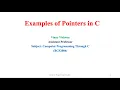 Pointers in C Part 3