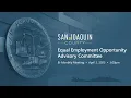SJC Equal Employment Opportunity Advisory Committee Bi-Monthly Meeting April 2 2025