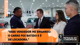 "That seller tricked me: the car was in an accident and it's a rental car."