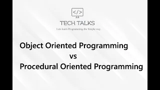Object Oriented Programming vs Procedure Oriented Programming