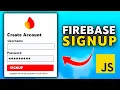 Firebase Web Login and Signup Using JavaScript Firebase Auth Updated