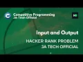 Input and Output C Preparation 2nd Problem HackerRank JA Tech