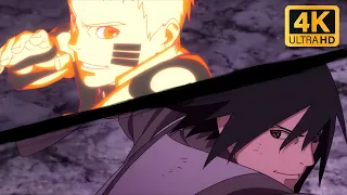 Naruto and Sasuke vs Momoshiki 4K 60FPS Boruto Naruto Next Generations