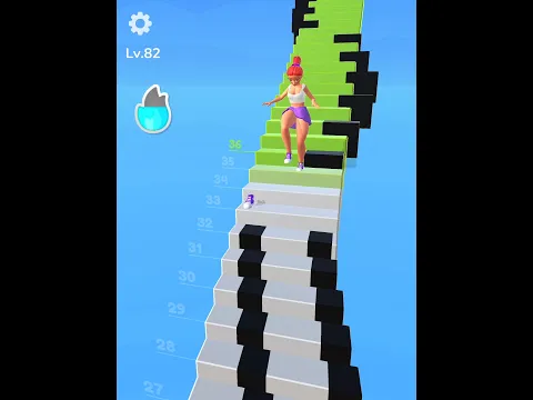 Cute Girl Stairs Challenge level-82 ゲームの楽しみ #shorts #foryou #mobilegame #게임