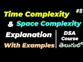 Time complexity and space complexity of an algorithm in java in telugu Detailed Explanation