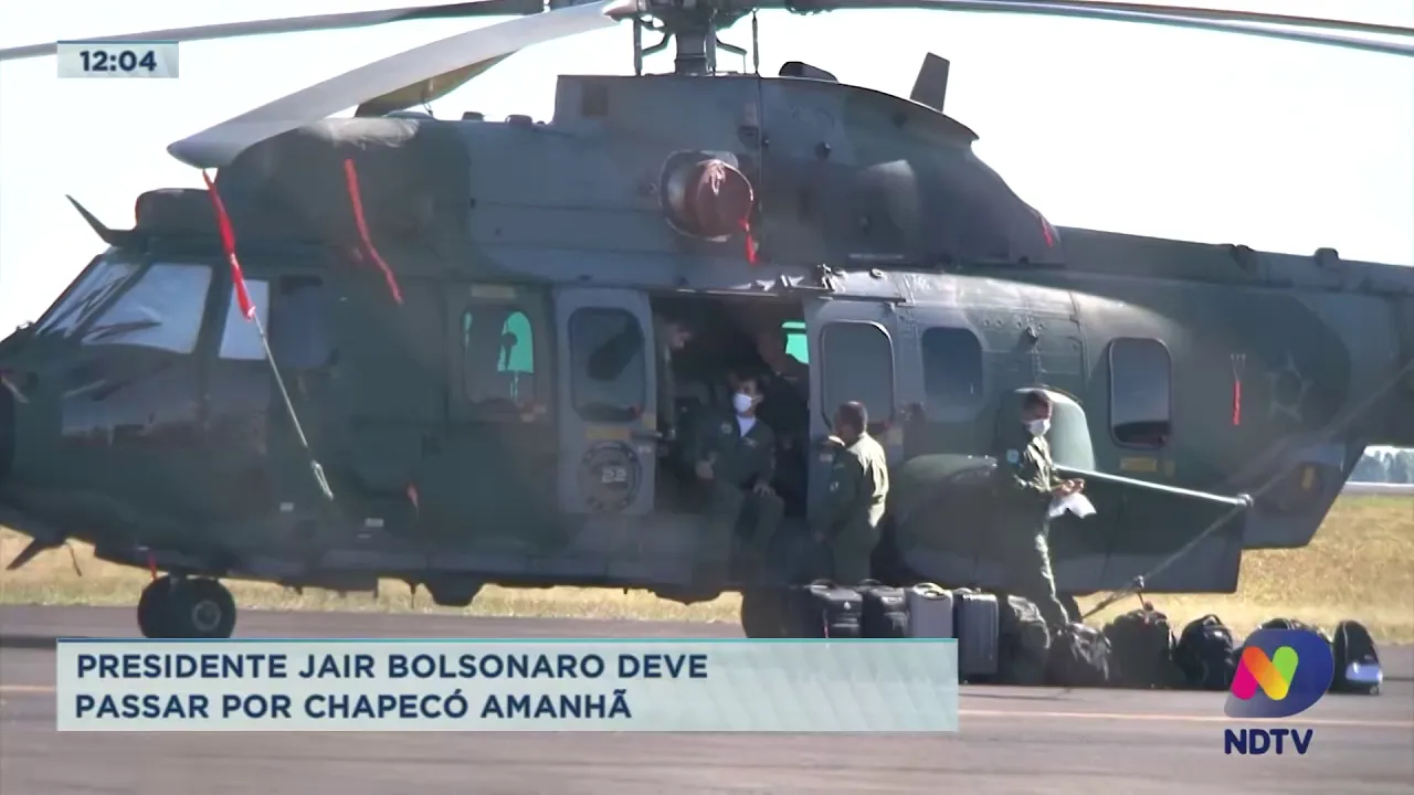 Presidente Jair Bolsonaro deve passar por Chapecó nesta sexta-feira (06)