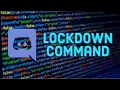 How to code a Discord js Bot 13 Lockdown Command Anti-raid