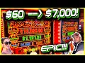 I Turned 60 Into OVER 7 000 IN MINUTES UNBELIEVABLE MEGA JACKPOTS
