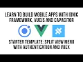 Ionic VueJS SplitView SideMenu with Vuex Authentication Flow Walkthru