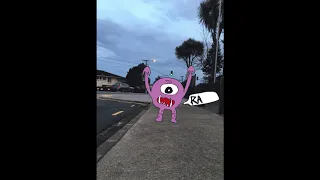 Purple Monster Gif with sound