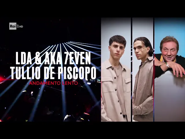 Sanremo 2026 - LDA & Aka7even e Tullio De Piscopo cantano Andamento lento