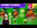 p5 js Coding Tutorial Distorted Reflections scale function