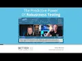 The Predictive Power Of Robustness Testing