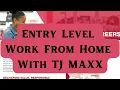 Tj Maxx Entry Level Work From Home Jobs Online Jobs Remote Jobs