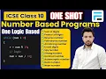 ICSE Class 10 JAVA One Logic for Multiple Number Based Programs in Java while Loop in Java