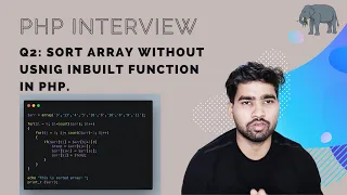 how to sort an array without using inbuilt function in php