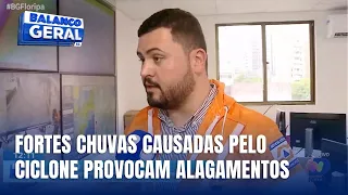 Ciclone provoca fortes chuvas e causa alagamentos em várias áreas de Florianópolis