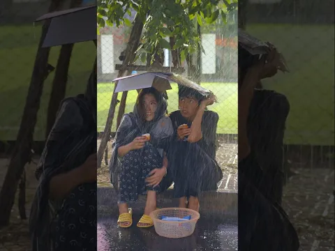 Kindness Costs Nothing 🌧️ She Saved Them From The Rain ❤️  #ShortFilm #YouTubeShorts  #StudentStory
