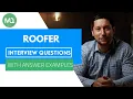 Roofer Interview Questions with Answer Examples