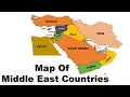 Map Of Middle East Countries Oman Yemen Saudi Arabia Iran Iraq Kuwait Syria