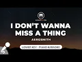 Download Lagu I Don't Wanna Miss A Thing - Aerosmith (Lower Key - Piano Karaoke)
