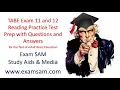 TABE 11 and 12 Reading Practice Test Prep - Questions and Answers for Test of Adult Basic Education