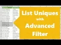 How To Find Unique Values Using Advanced Filter In Excel