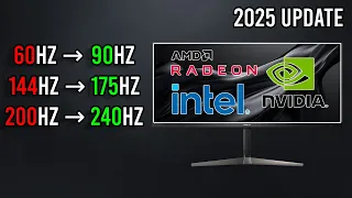 how to overclock any monitor for free nvidia amd intel 2025