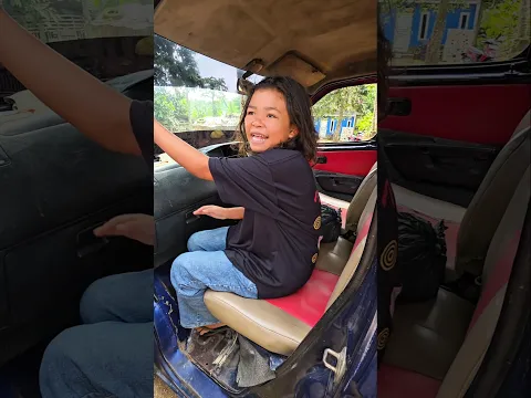 resih naek mobil nya di depan#trendingshorts