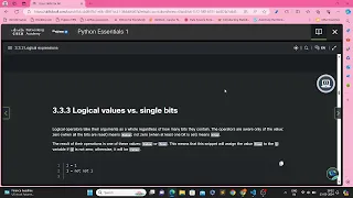 Cisco Python Course module 3 3 3 Section 3 - Logic and bit operations in Python