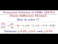Finite Difference Method How to solve ODE numerically using FDM based on central difference scheme