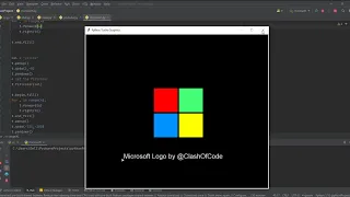 Microsoft Logo Using Python Turtle Python Turtle Graphics By ClashOfCode