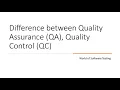 Difference between Quality Assurance QA Quality Control QC QA vs QC Software Testing