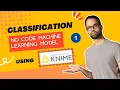 No Code Visual Machine Learning Classification using Logistic Regression KNIME Part1