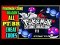 CHEATS DE POKEMON STONE DRAGON 3 EM PR-BR RARE CANDY MASTER BALL E MAIS