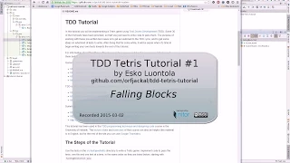 TDD Tetris in Java Falling Blocks