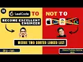 Merge Two Sorted Linked Lists Dry Run Leetcode 21 Progression90