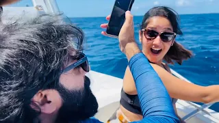 dancing dolphins anikha surendran govind padmasoorya maldives anikhasurendran 