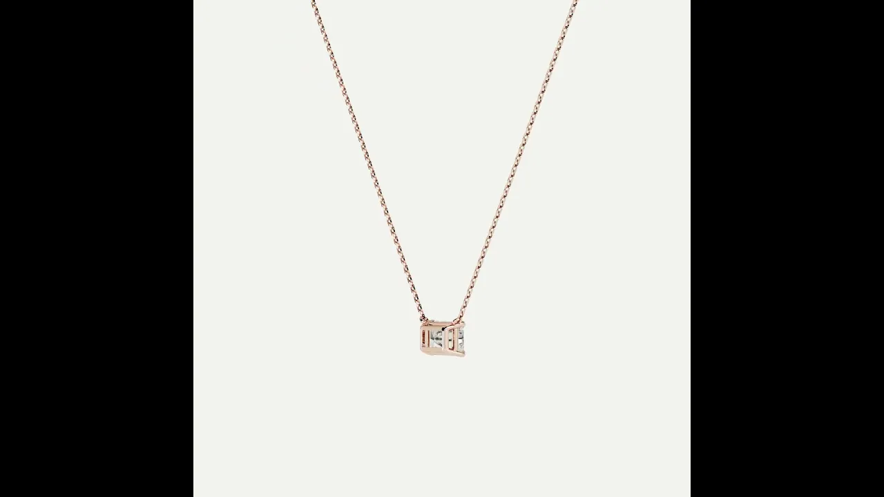 Radiant Lab-Grown Diamond Solitaire Pendant Necklace