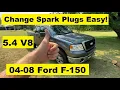 How To Change Spark Plugs 5 4 v8 Ford F150 2004 2005 2006 2007 2008 04 05 06 07 08