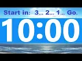 10 Minute Countdown Timer - Beep Time Remaining at Each Minute NO ADS DURING TIMER
