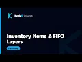 Inventory Items FIFO Layers