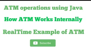 ATM program using java Simple ATM operations using java