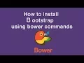 How to install bootstrap4 using bower