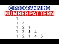 Pattern Program in C Number Pattern Using C Program - C Language in Hindi