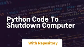 python code to shutdown computer