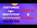 Customize ngx - bootstrap DatePicker