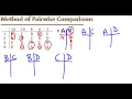 Method of Pairwise Comparisons