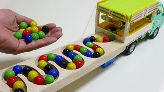 Marble Run Race☆HABA Slope & Kirin Truck Retro Sjata Delivery Truck