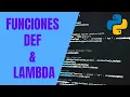 OOP-11 Funciones en Python def y lambda